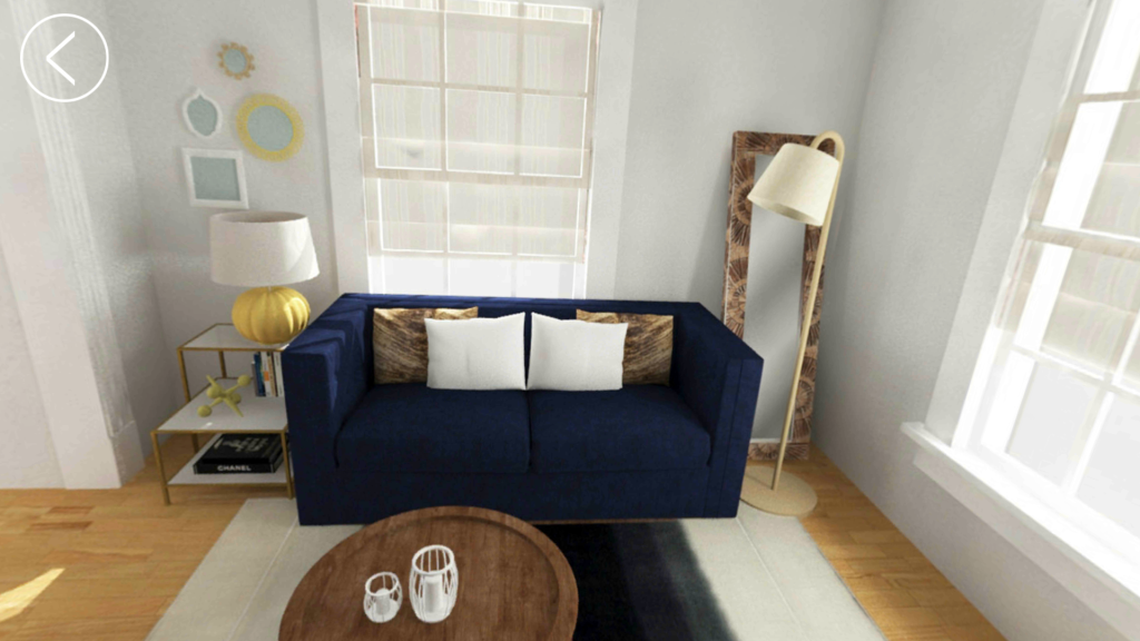 VR rendering of family room