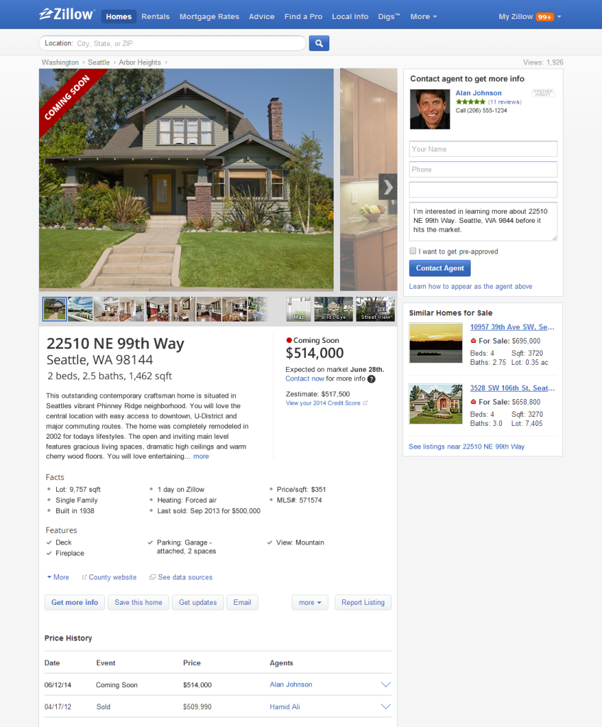 Zillow Launches Coming Soon Search For and Find Homes Before They Hit