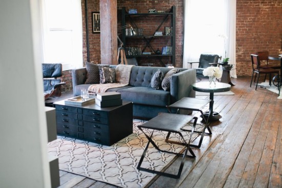 Jay and Nina created a classic, masculine space.