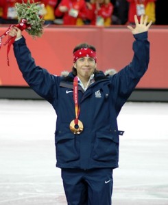 Apolo Ohno at the 2006 Winter Olympics. Source: Wikipedia Commons