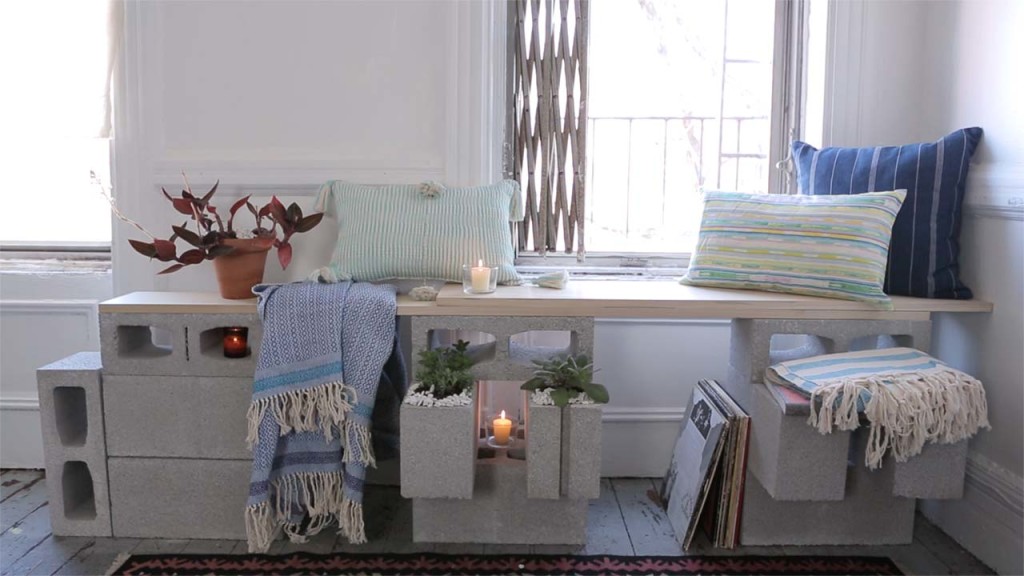 Build a Modern, SpaceSaving Cinder Block Planter Bench Zillow Porchlight