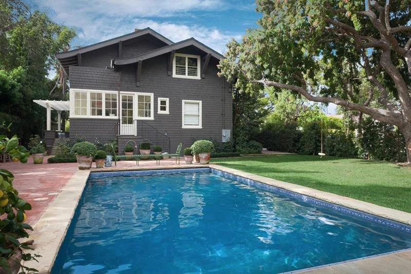 Cover swimming pools when not in use to prevent water from evaporating. Courtesy of Zillow Digs.