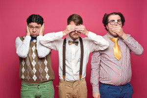 See, hear, speak no evil