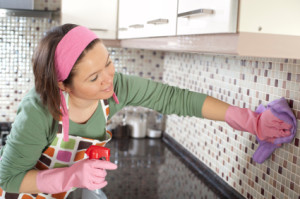 Woman cleaning