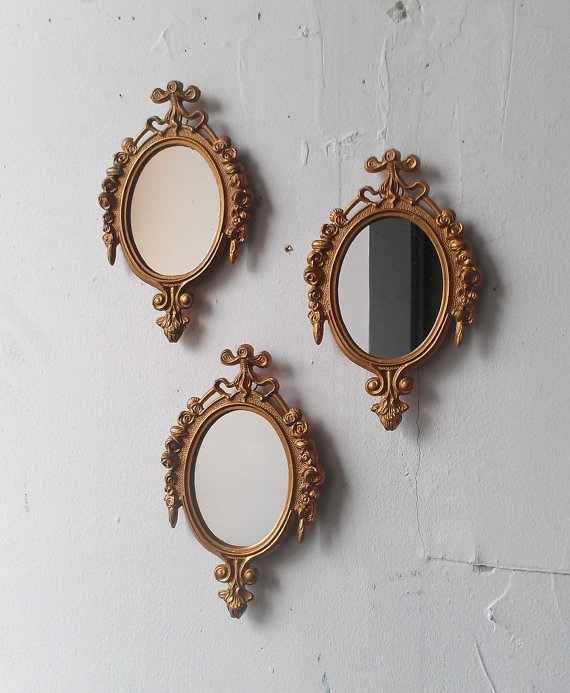 Gold Framed Mirror Set, $57, SecretWindowMirrors