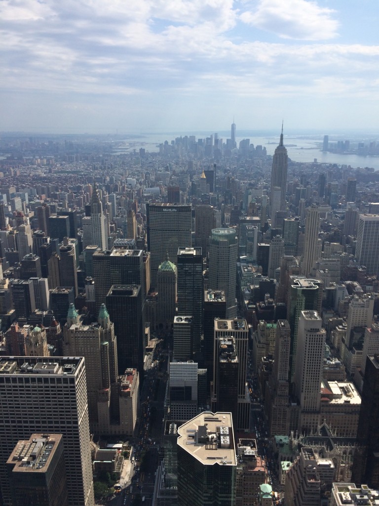 The view south at the top of 432 Park 
